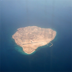 عکس هوایی از جزیره ابوموسی
