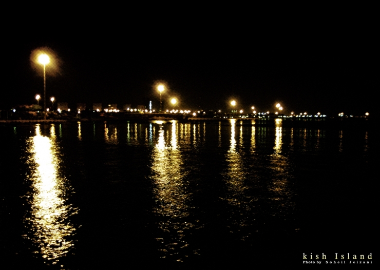 عکس جزیره کیش در شب
