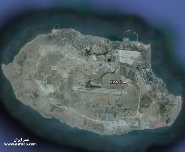 نقشه هوایی از جزیره کیش