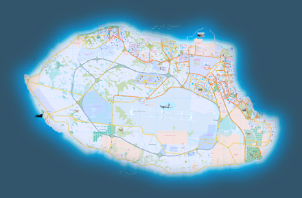 نقشه هوایی از جزیره کیش