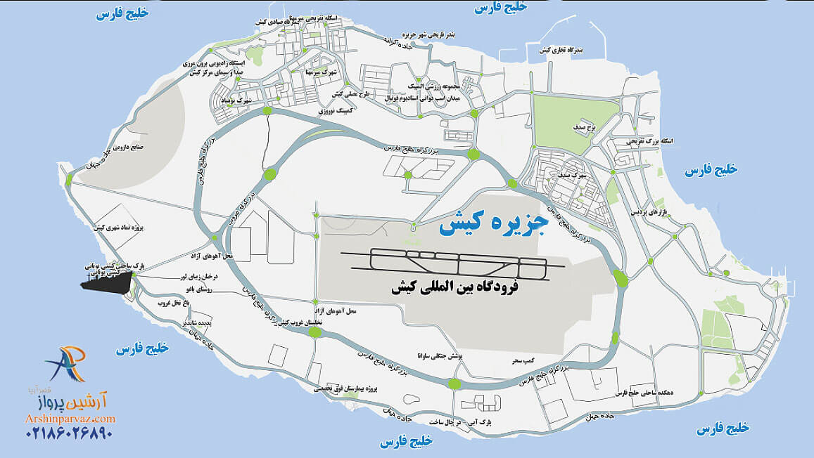 عکس نقشه جزیره کیش