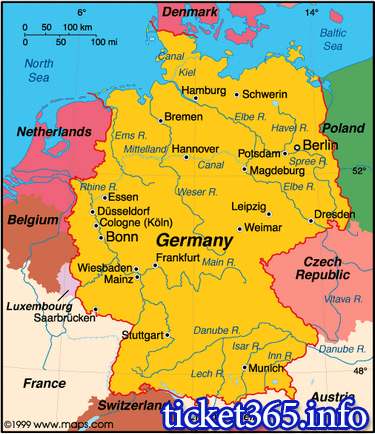 عکس نقشه کشور المان