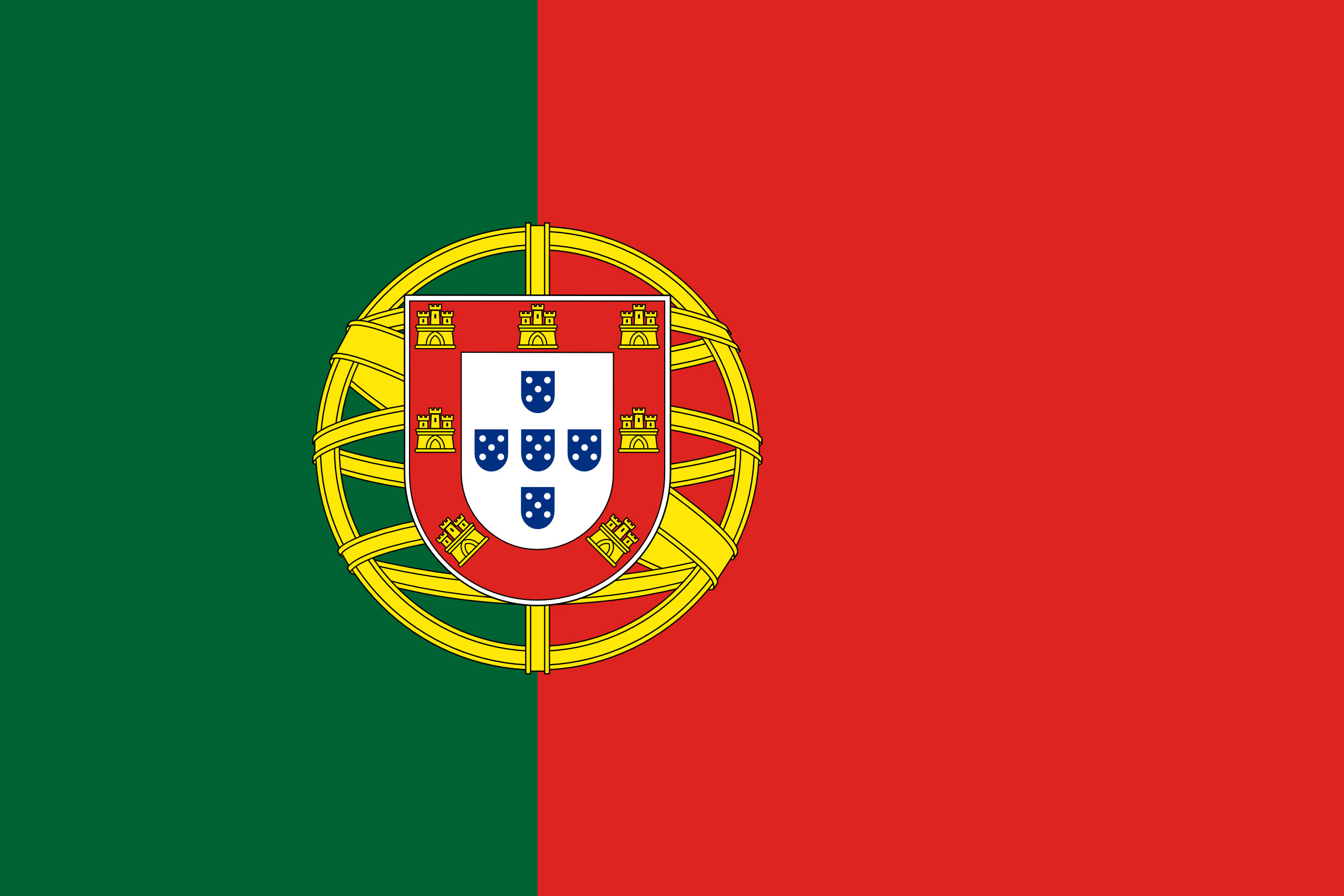 دانلود عکس پرچم کشور پرتغال