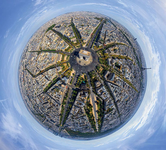 عکس هوایی از شهر پاریس