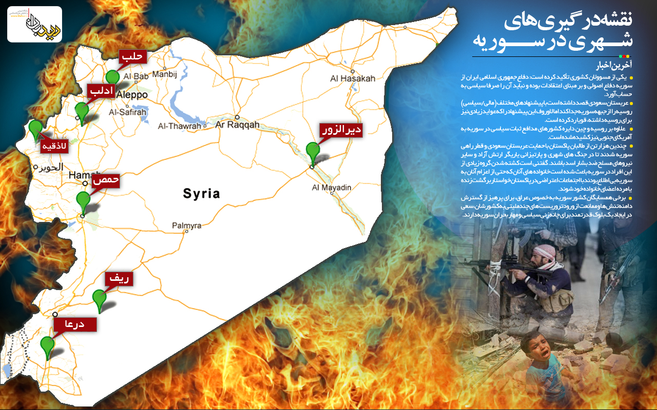 عکس نقشه کشور سوریه