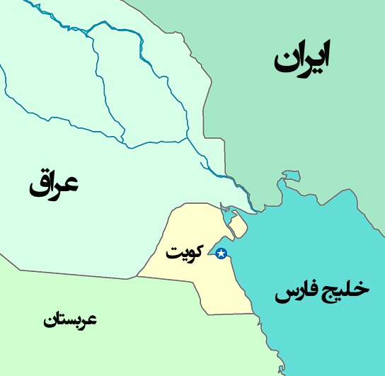 عکس نقشه کشور کویت
