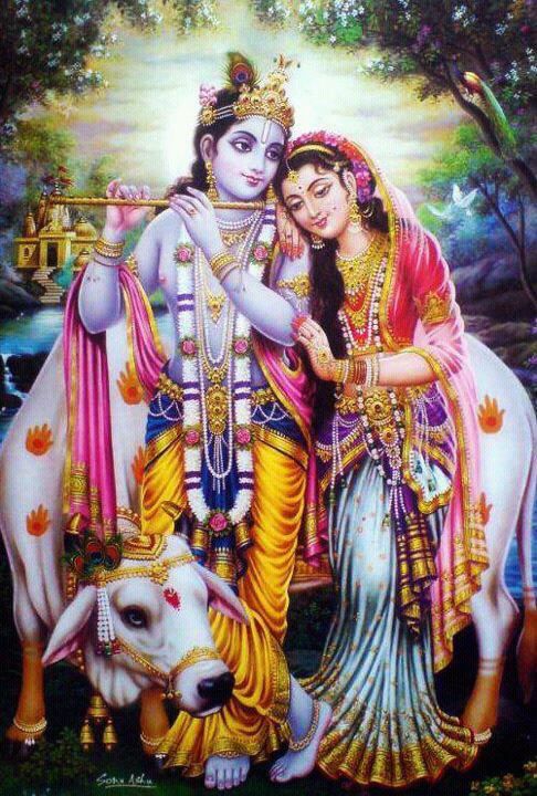 good morning beautiful images of lord krishna and radha