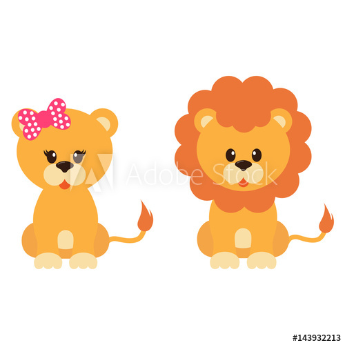 cartoon pics of lion and lioness