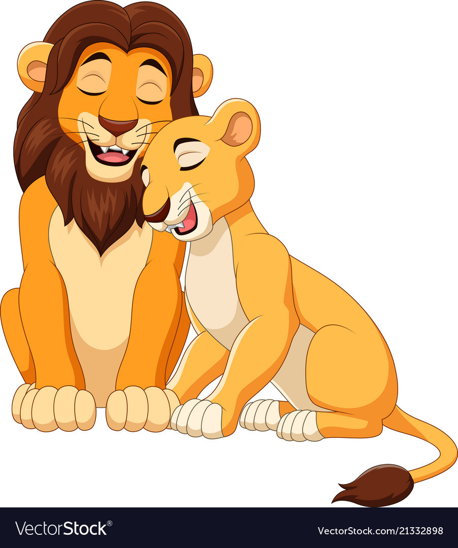 cartoon pics of lion and lioness

