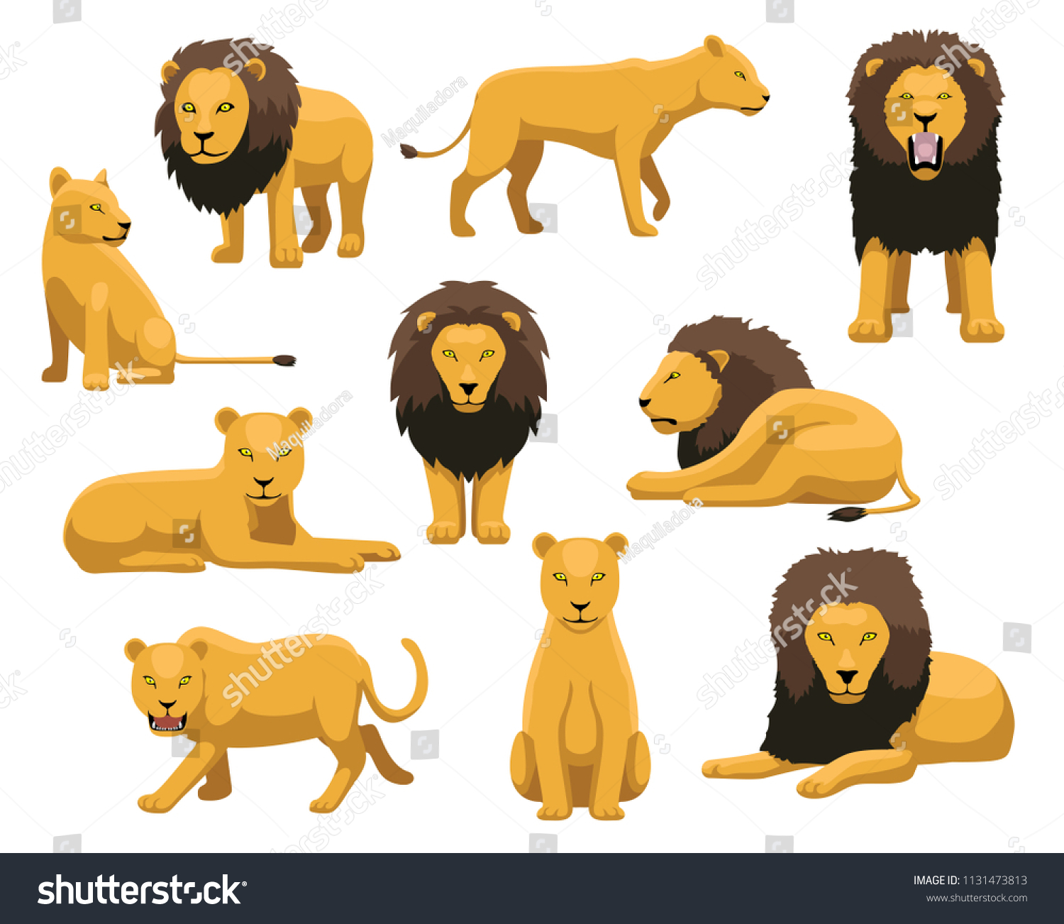 cartoon pics of lion and lioness