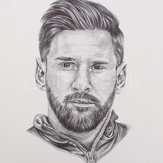 drawing pictures of lionel messi