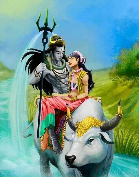 romantic images of lord shiva and parvati
