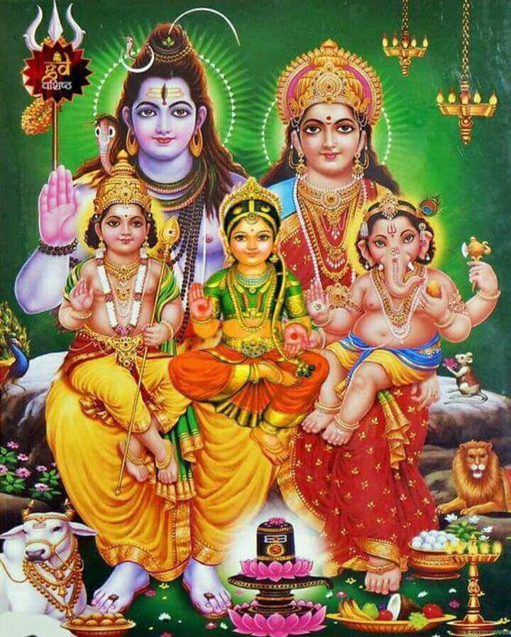 lord shiva parvathi family photos
