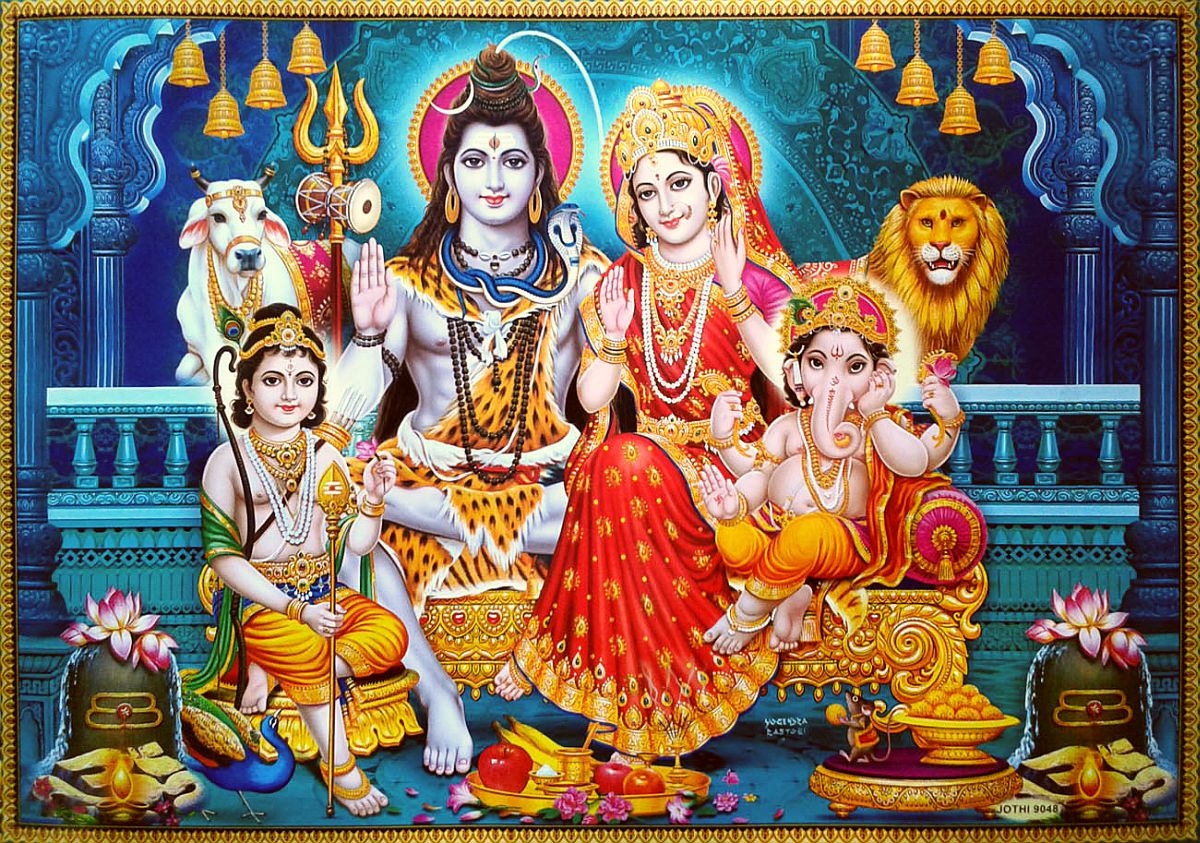 lord shiva parvathi family photos