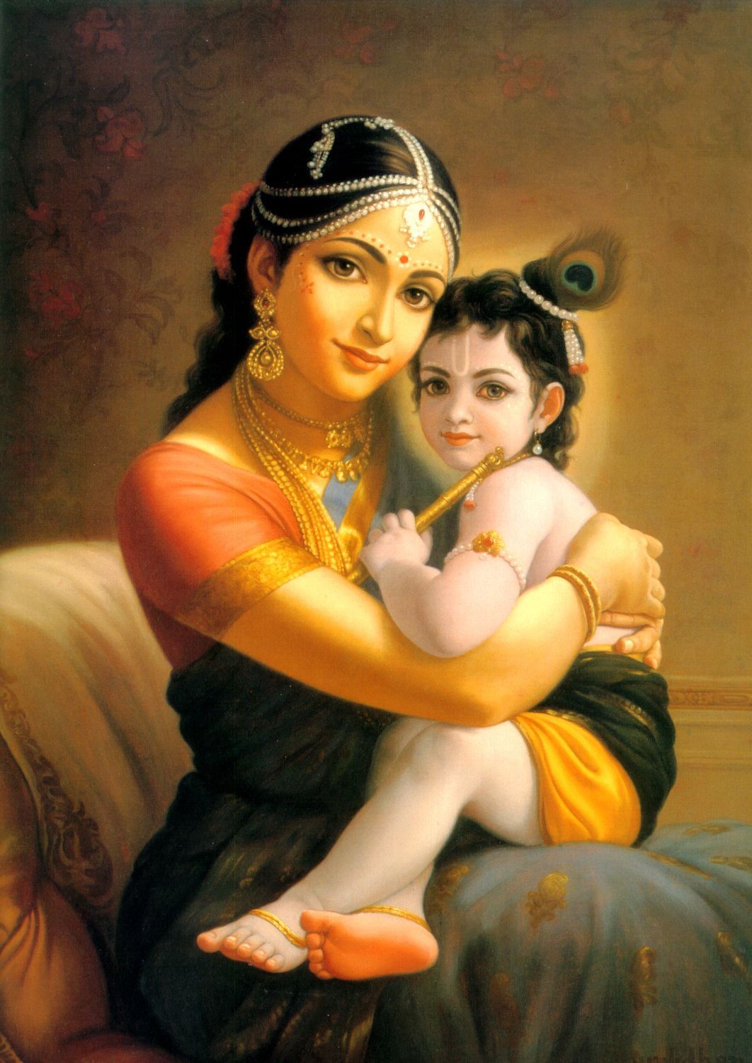 pictures of lord krishna with yashoda
