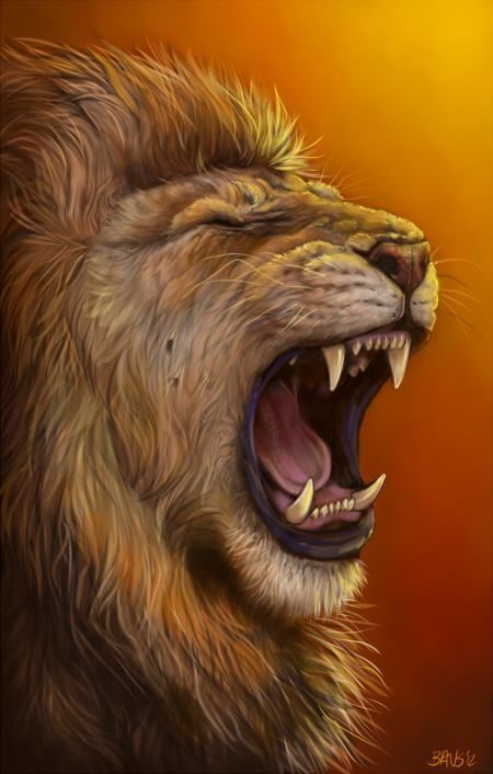 lion roaring face hd images
