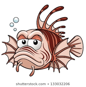 cartoon images of lionfish
