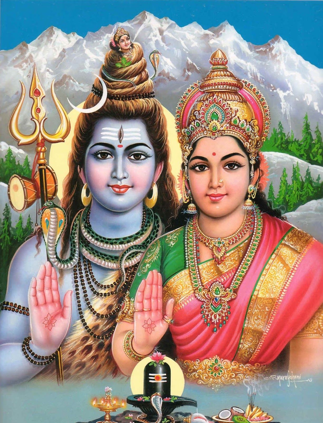 lord shiva and parvati wallpaper hd