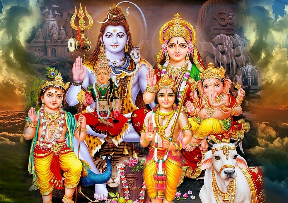 pictures of lord shiva family