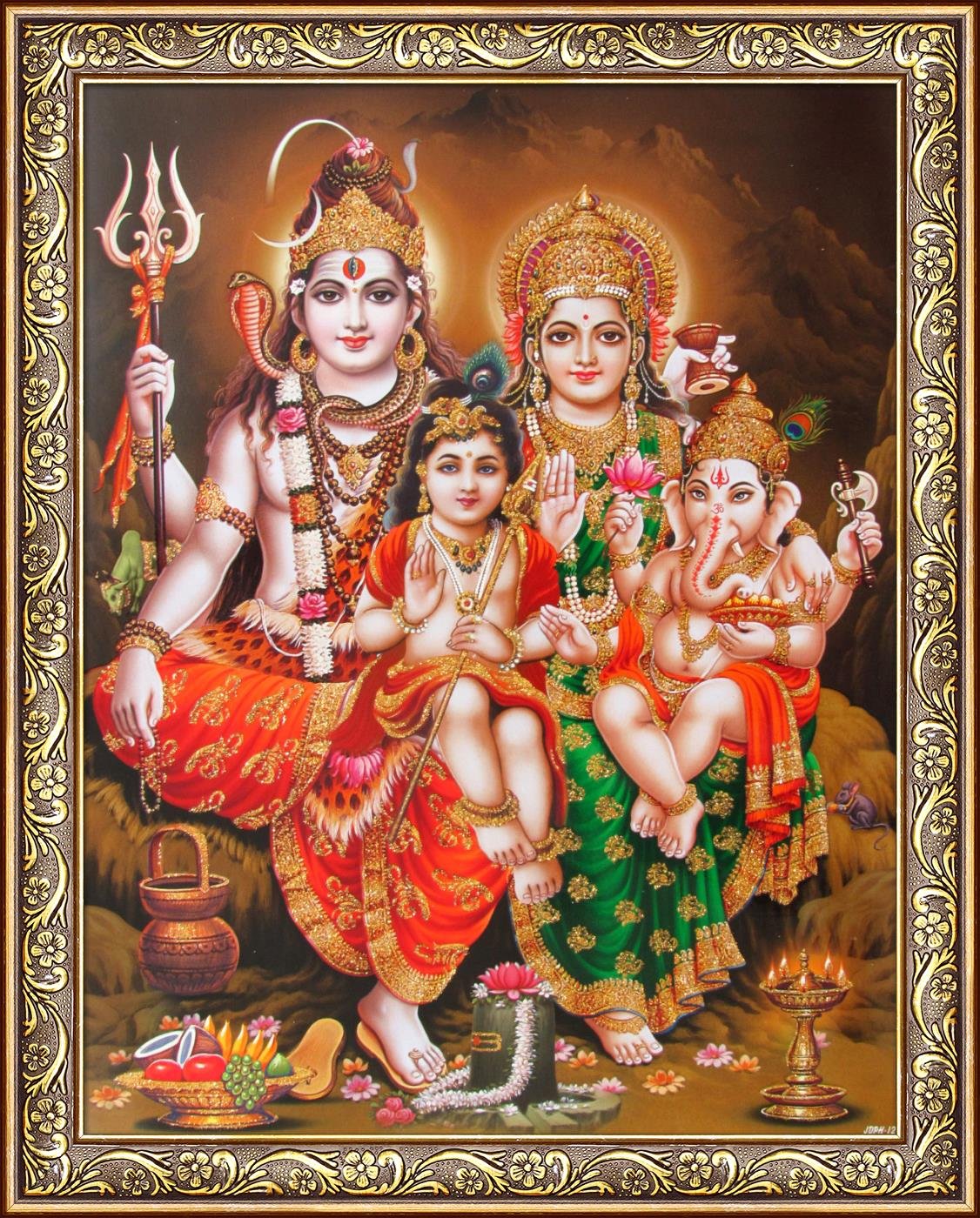 images of lord shiva parvati kartikeya and ganesh