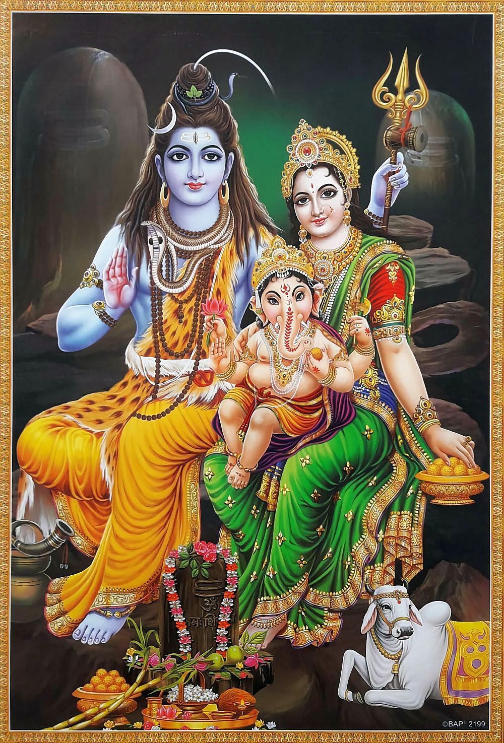 lord shiva parvati and ganesha photos