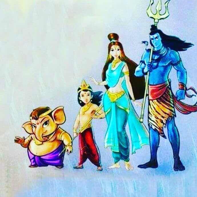 lord shiva family photos