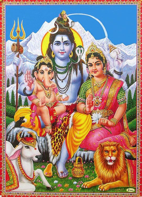 images of lord shiva parvati and ganesh
