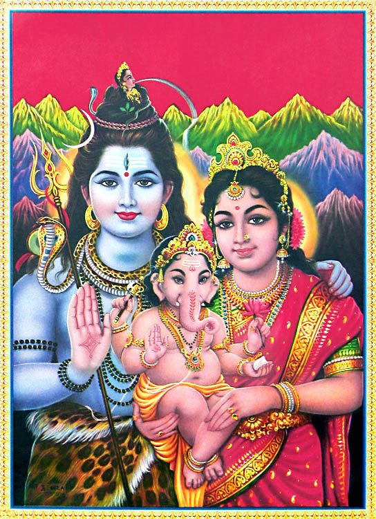 lord shiva parvati and ganesha photos
