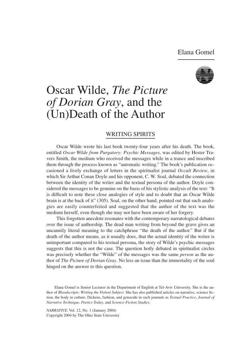 the picture of dorian gray chapter summary pdf