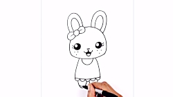 نقاشی کودکانه خرگوش کوچولو