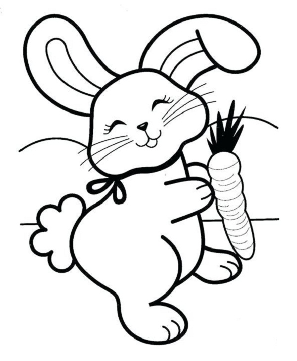 نقاشی کودکانه خرگوش فانتزی