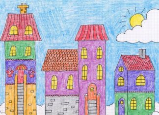 طرح نقاشی با مداد رنگی برای کودکان