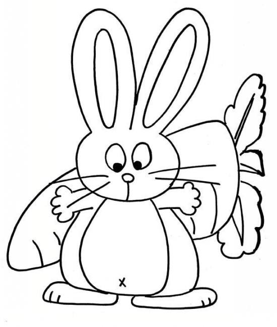 نقاشی کودکانه خرگوش نشسته