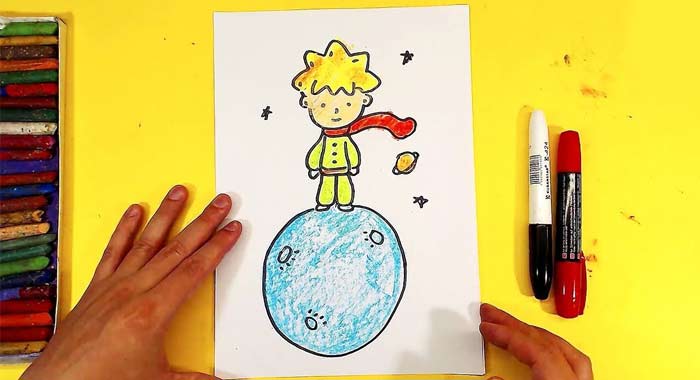 نقاشی فانتزی دخترانه ساده و آسان برای کودکان