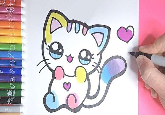 نقاشی کودکانه گربه وحشی