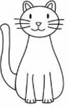 نقاشی کودکانه گربه پشمالو