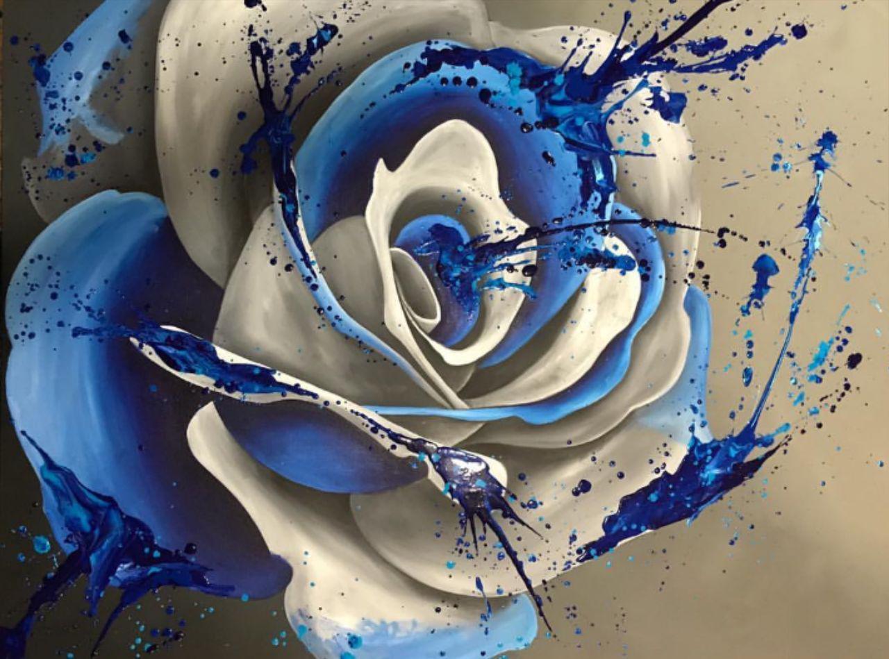 نقاشی از گل مدرن