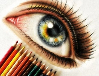 مدل نقاشی با مداد رنگی حرفه ای