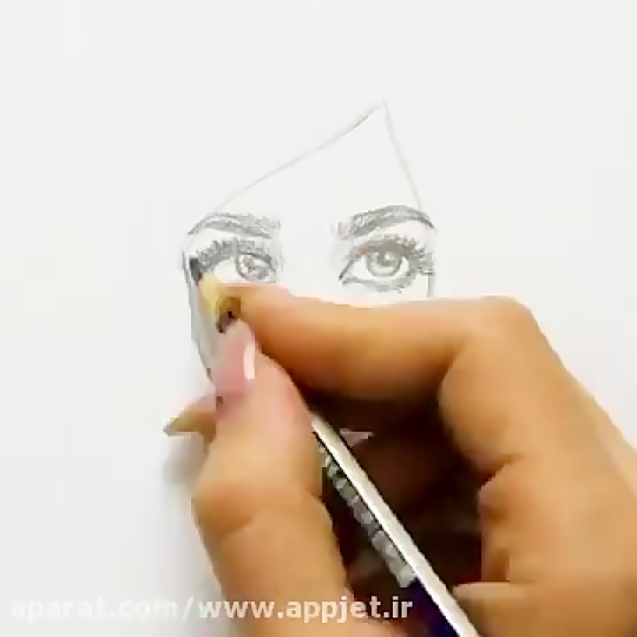 نقاشی های زیبا و ساده دخترانه با مداد رنگی