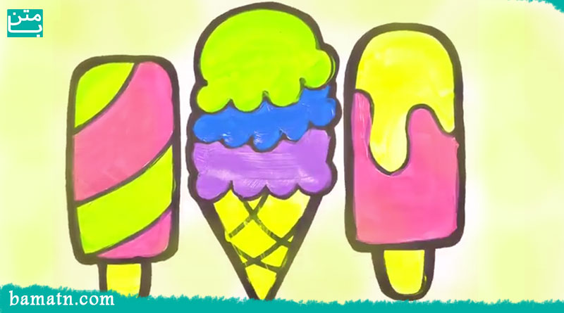 طرح نقاشی با مداد رنگی ساده برای کودکان