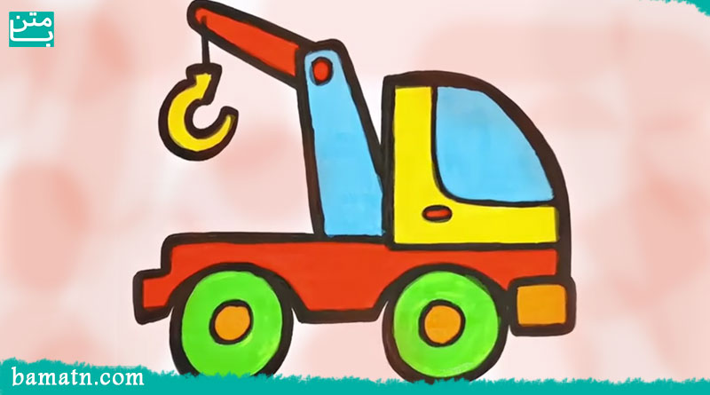 نقاشی ساده و کودکانه ماشین