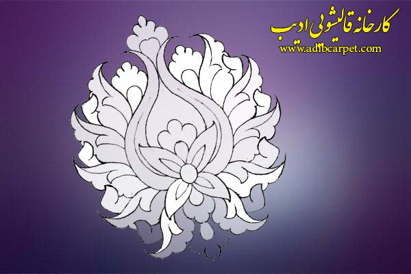 نقاشی گل لاله شاه عباسی