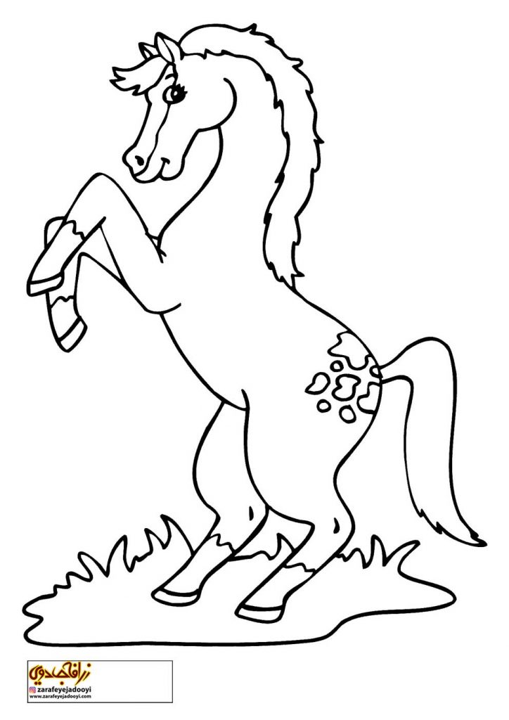 نقاشی اسب تک شاخ بالدار