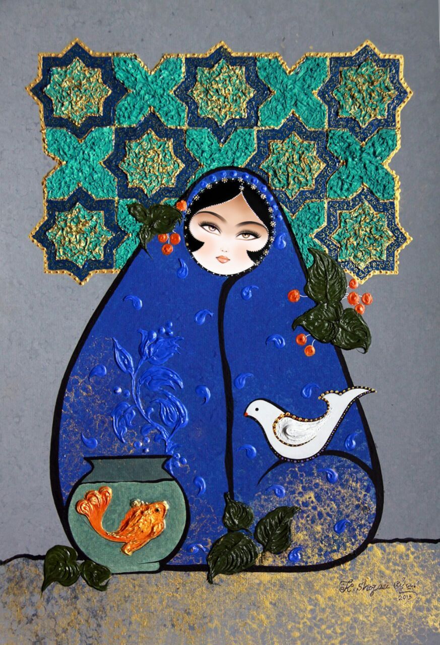 نقاشی سنتی ایرانی کودکانه