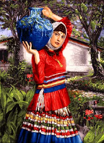 نقاشی زن سنتی ایرانی