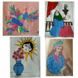 نقاشی ایرانی ساده برای کلاس هفتم