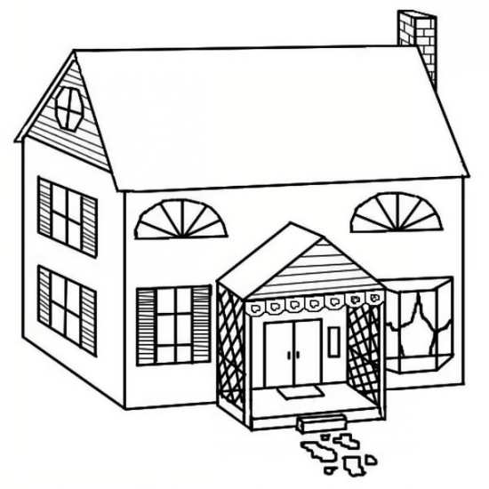 نقاشی آسان خانه برای کودکان