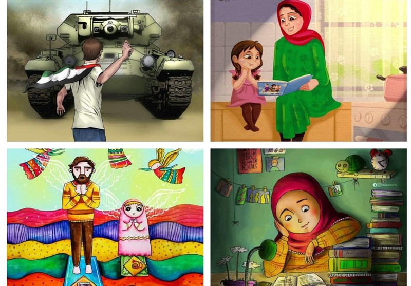 نقاشی کودکانه سبک زندگی ایرانی اسلامی
