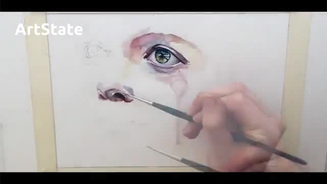 آموزش نقاشی چهره با آبرنگ