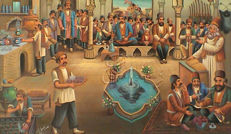 نقاشی خانه های قدیمی ایران